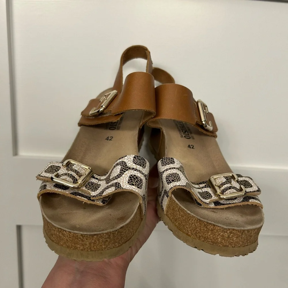 Mephisto Lissandra Platform Wedge Sandals Size 42 / US 12